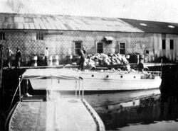 Rumrunners' boat and shack