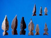 Gesher Pre-Pottery Neolithic A flint arrowheads
