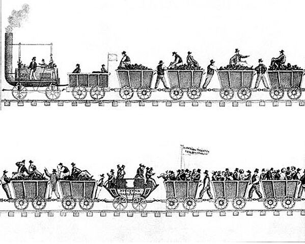 Fișier:1825StocktonDarlingtonRailwayopeningcarriages.jpg