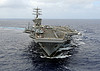 USS Nimitz transits the Pacific Ocean.