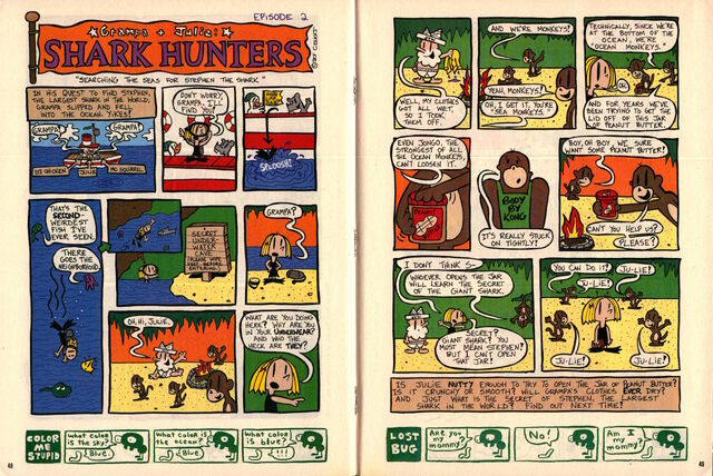 File:Nickelodeon Magazine Grampa Julie Shark Hunters Episode 2 November 1999.jpg