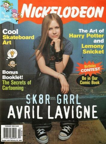 File:Nickelodeon Magazine cover February 2003 Avril Lavigne.jpg
