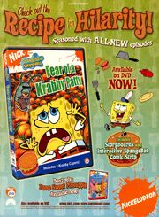 SpongeBob Fear Krabby Patty DVD print ad NickMag June July 2005