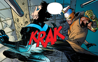 Raptor attacks Nightwing (Nightwing 1 2016)