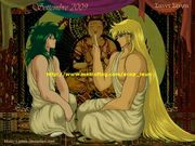 Buda y Shun meditando