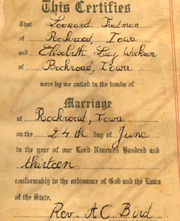 Marriage certificate