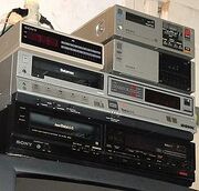 Three betamax vcrs