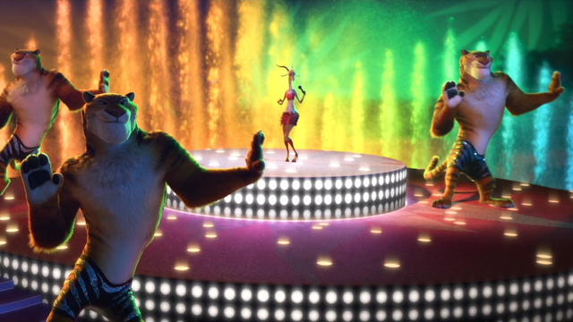 Fichier:Zootopie Zootopia Zootropolis scène spectacle concert Gazelle tigres danseurs jets d'eau couleurs chanson Try Everything mini.png
