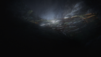 1x05 cercueil de verre Blanche-Neige restes ruines grotte caverne souterraine Storybrooke