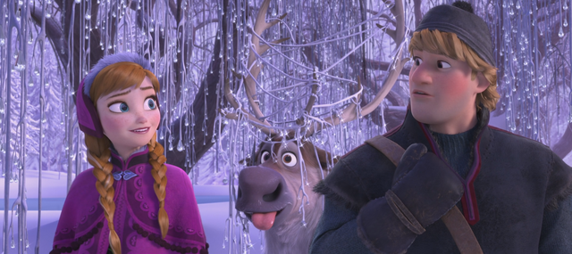 Fichier:La Reine des Neiges Disney Anna Sven Kristoff forêt gelée.png