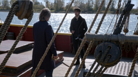 5x10 M. Gold dos Killian Jones Capitaine Crochet Ténébreux rendez-vous Jolly Roger bâteau combat