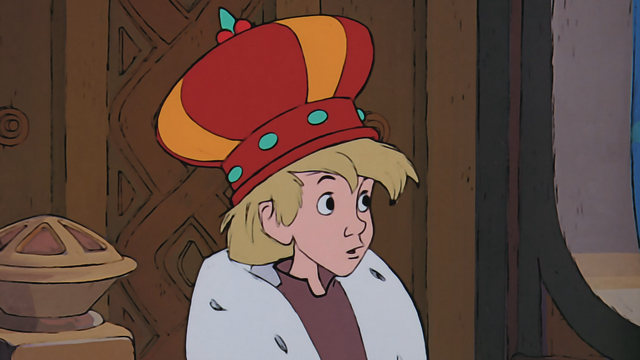 Fichier:Merlin l'Enchanteur (Disney) 1963 jeune Roi Arthur Moustique.png
