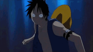 Luffy and Charloss.gif