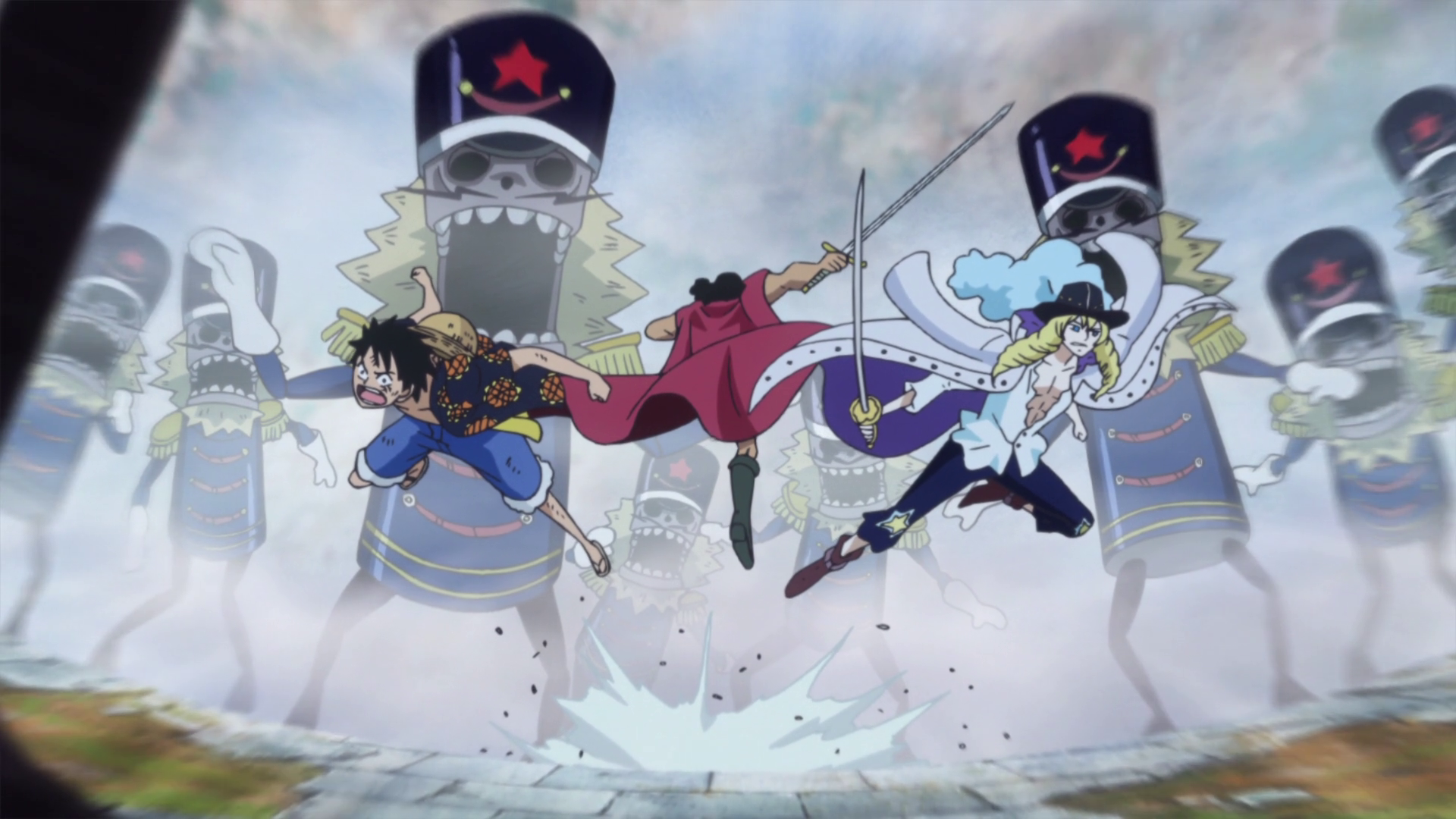 Rufy, Cavendish e Kyros vs giocattoli