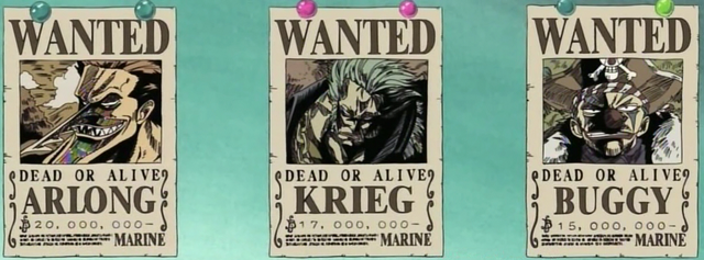 File:Krieg, Buggy, and Arlong's Bounty Posters.png
