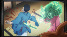 Tatsumaki stabbing Zombieman