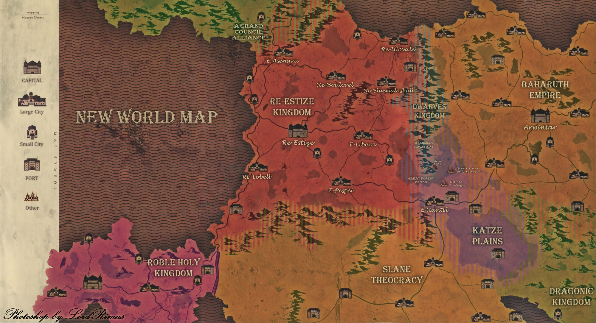Image NEW Overlord World Map 2 Borders.jpg Overlord Wiki FANDOM