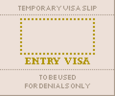 Temp visa slip