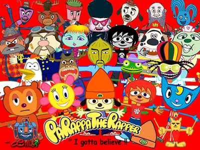 File:PaRappa Characters.png