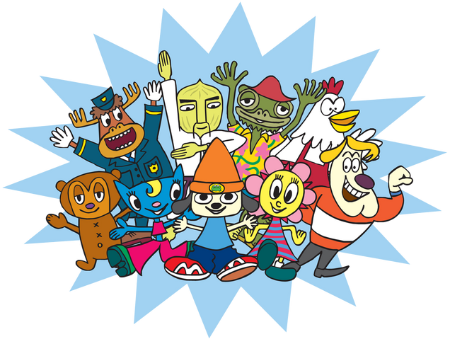 File:PaRappa The Rapper groupshot.png
