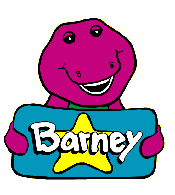 Image  Barney Holding a Blue Square With a Yellow Star.png  PBS Kids