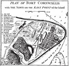 Old map of George Town, Penang