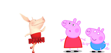 Peppa, Olivia, and Heropig