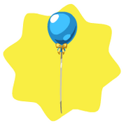 Cute blue balloon