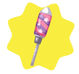 Pink festive fireworks
