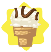 Vanilla ice cream cone