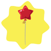 Red star balloon