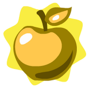 Glitter apple