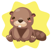 Brown beaver plushie