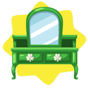 Emerald green dressing table
