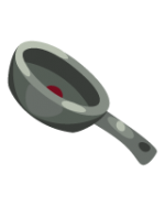 Carryable frying pan