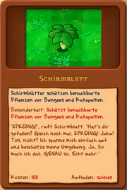 Schirmblatt
