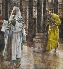 Tissot-The-Pharisee-and-publican-Brooklyn-Museum-Wikimedia-US-public-domain