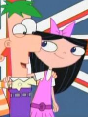 Ferb looking at Isabella