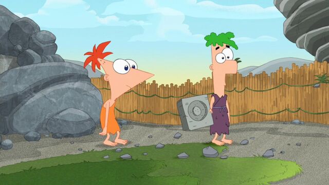 File:Phineas and Ferb as caveman.jpg
