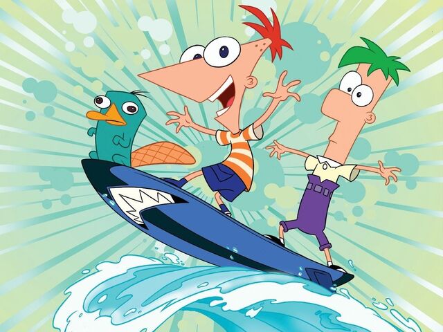 File:Phineas Ferb Perry surfing.jpg