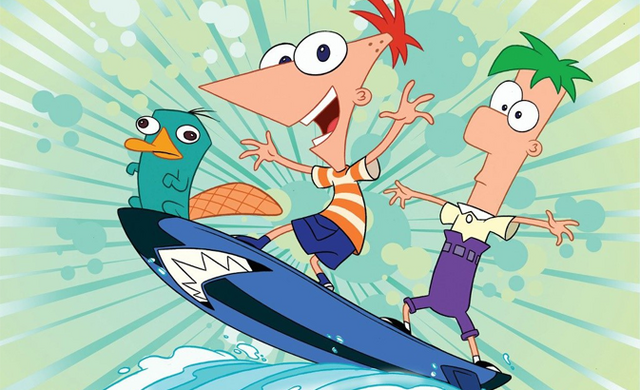 Fichier:Phinéas Ferb Perry surfent.png
