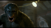 Koba snarls at Caesar