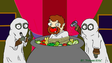 HauntedDave-CookywithGhostPic Scene