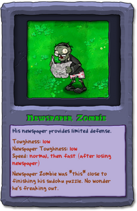 Almanac Card Newspaper Zombie