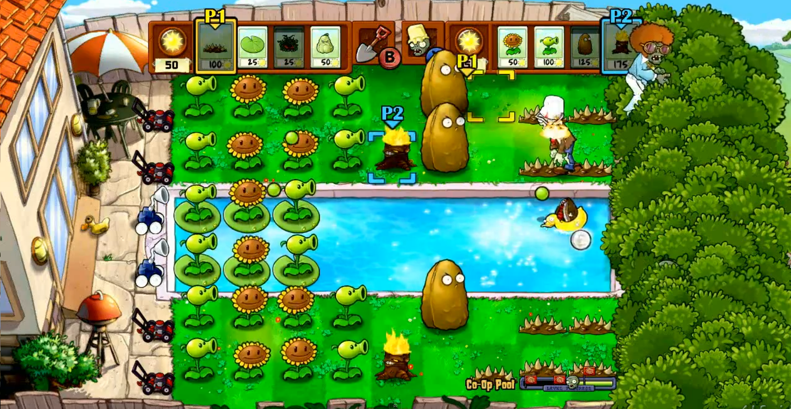 Зомби против растений лужайка. Plants vs Zombies поле. Тауэр дефенс растения против зомби. Растения против зомби мультиплеер. Растения против зомби 1 локация.