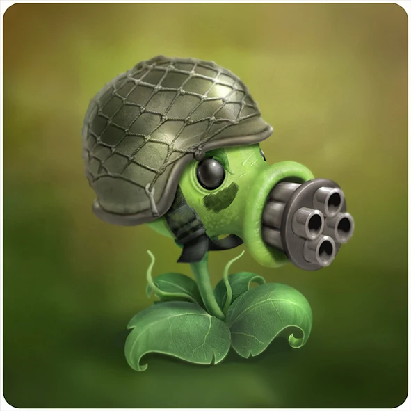 Image Gatling Pea(Im realistic like).jpg Plants vs. Zombies Wiki