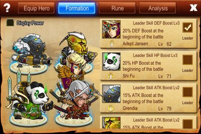 Battle Formation Interface