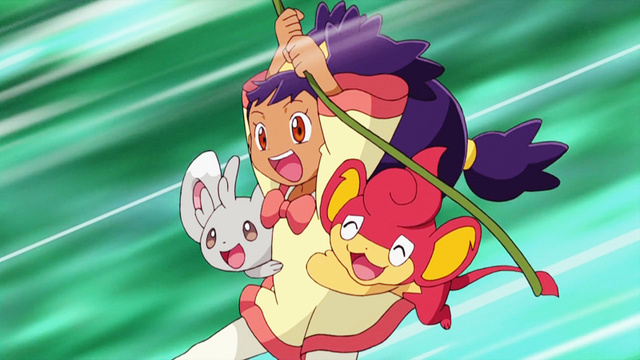 File:Little Iris swinging on a vine.png