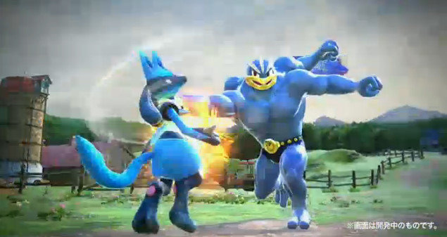 File:Pokkén Machamp hitting Lucario.jpg