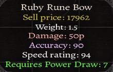 Ruby Rune Bow Stats